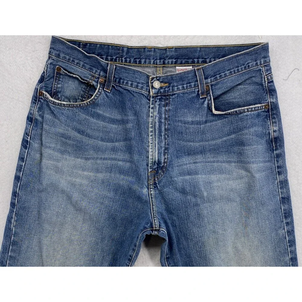 Lucky Brand Dungarees 36x28 Rivington Loose Fit Blue Jeans Vintage Made in Mexic